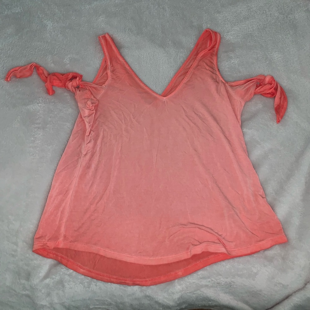 NWT pink AE cold shoulder top